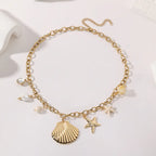 Stainless Steel Shell Pendant Necklace