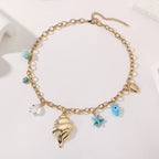 Sea Conch Design Stainless Steel Necklace