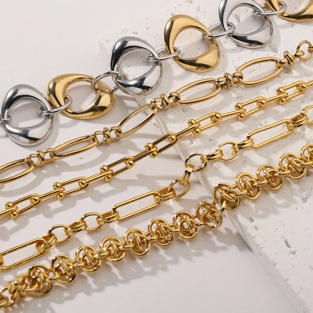 Gold Stainless Steel Circle Bracelet