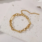 Gold Stainless Steel Circle Bracelet