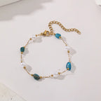 Trendy Fashion Stainless Steel Non-tarnish Pearl Link Bracelet