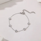 Tarnish Free Stainless Steel Love Heart Shape Bracelet