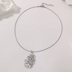 Hot Stainless Steel Leaves Design Necklace