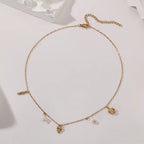 Fashion Stainless Steel Shell Pearl Necklace
