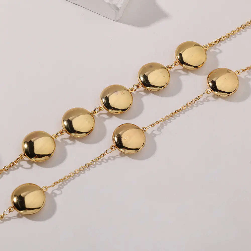 Gold Stainless Steel Little Stone Bracelet