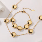 Gold Stainless Steel Little Stone Bracelet