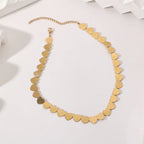 Stainless Steel Heart Necklace Clavicle Chain