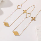 Diamond Clover Stainless Steel Chain