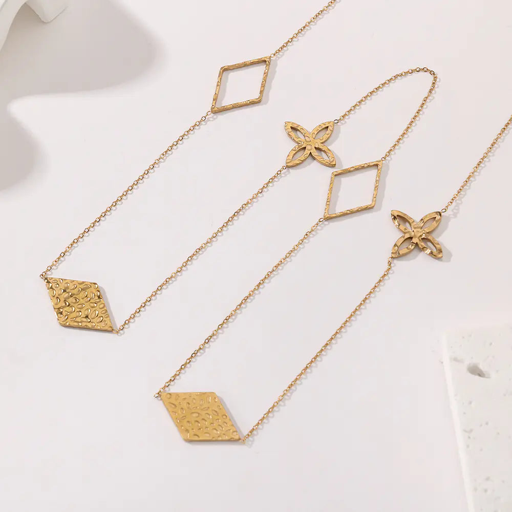 Diamond Clover Stainless Steel Chain