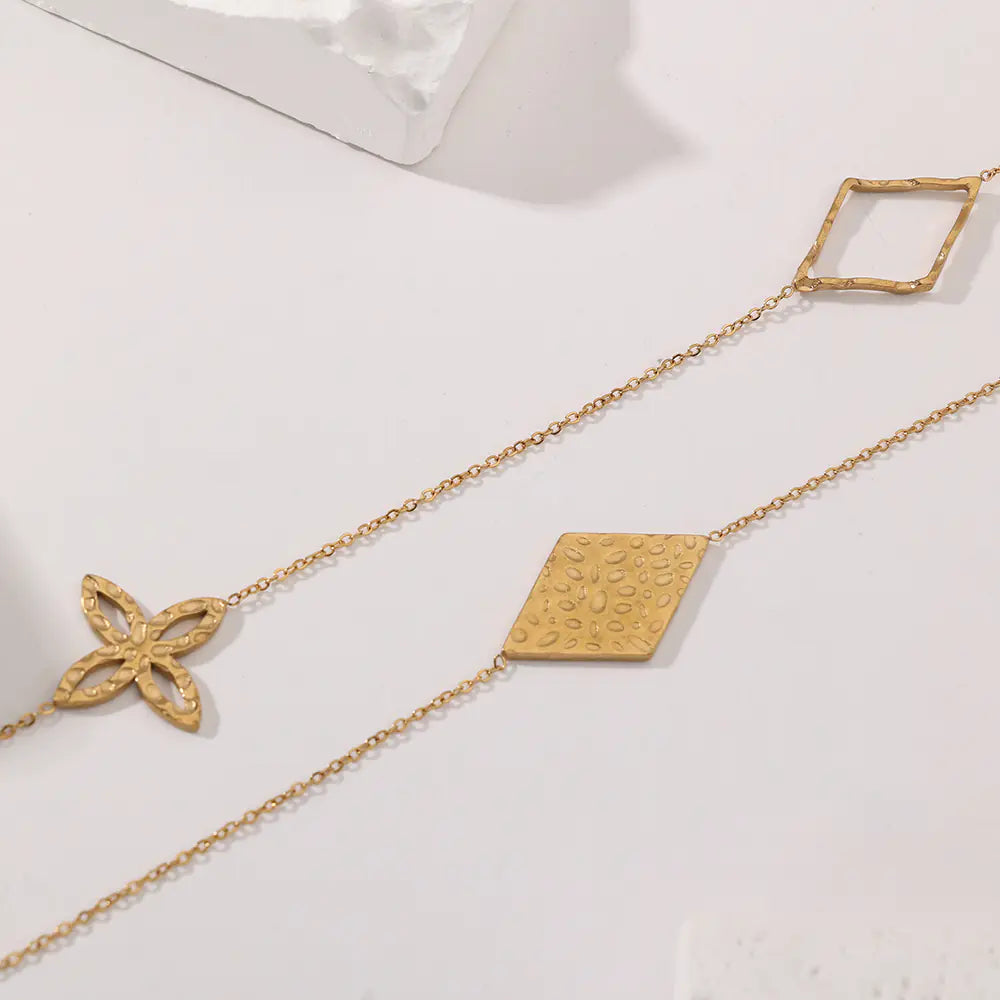 Diamond Clover Stainless Steel Chain