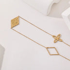 Diamond Clover Stainless Steel Chain