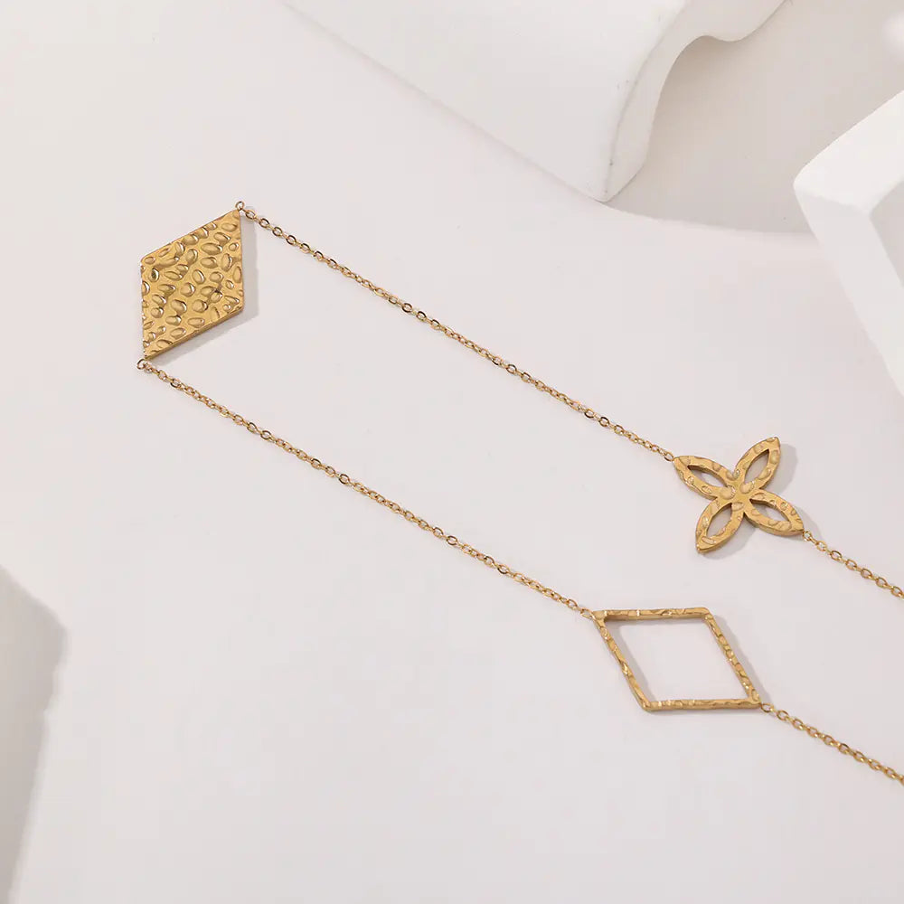 Diamond Clover Stainless Steel Chain