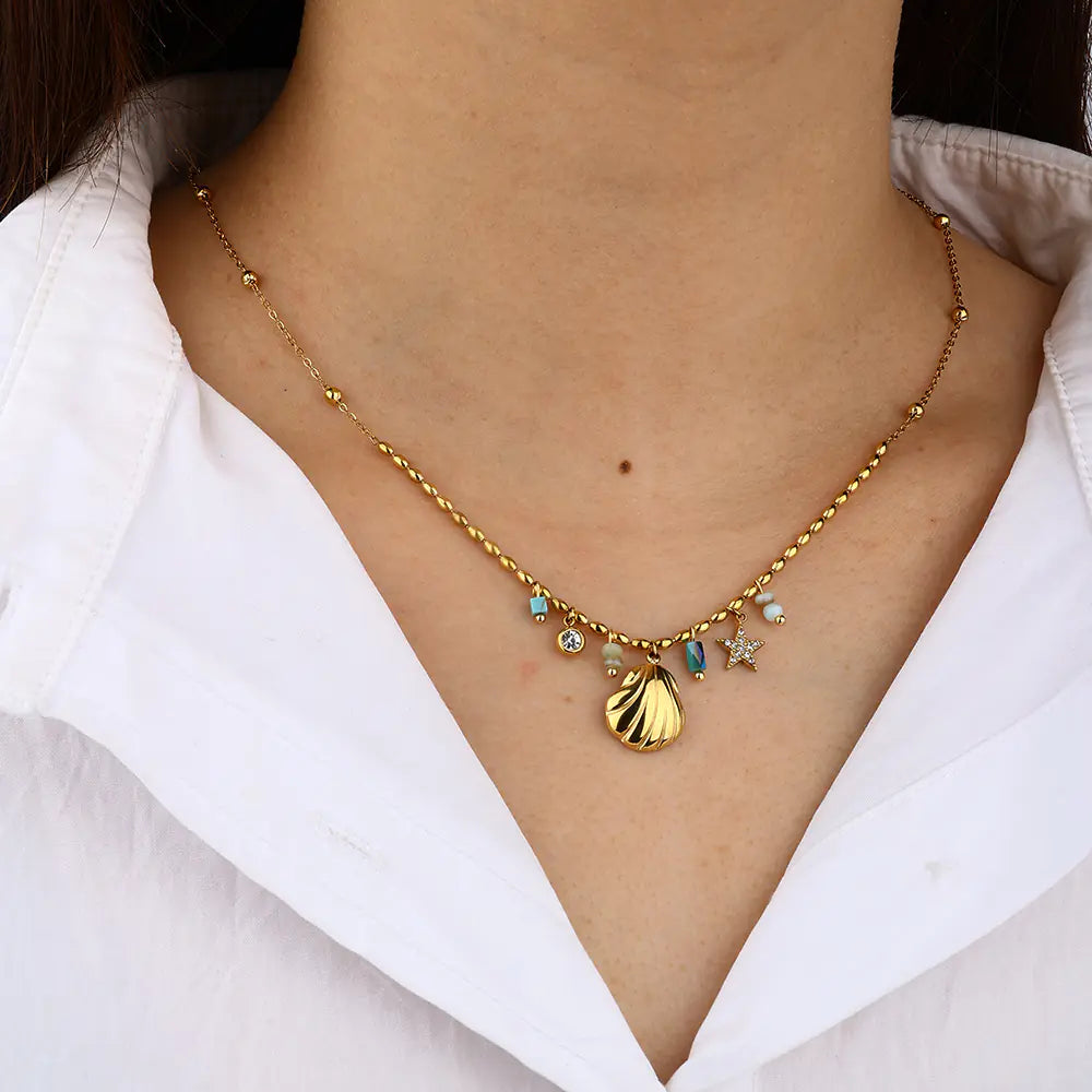 Ocean Beach Choker Conch Shell Necklace