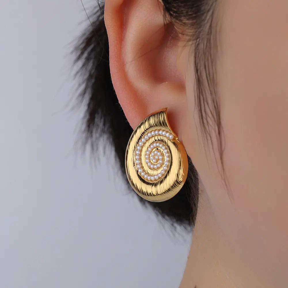 18K Gold 316L Stainless Steel Earrings