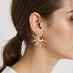 Stainless Steel Coral C Shape Earrings