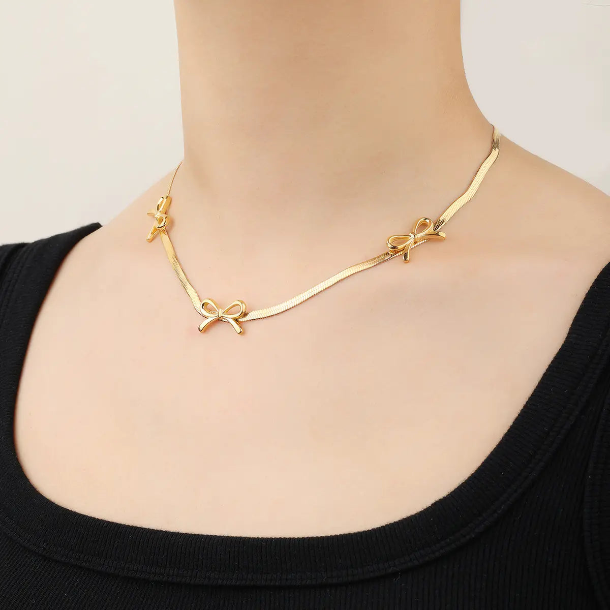 316L Stainless Steel Butterfly Bow Necklaces