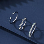 Luxury Dainty Moonstone Opal Eternity Ring