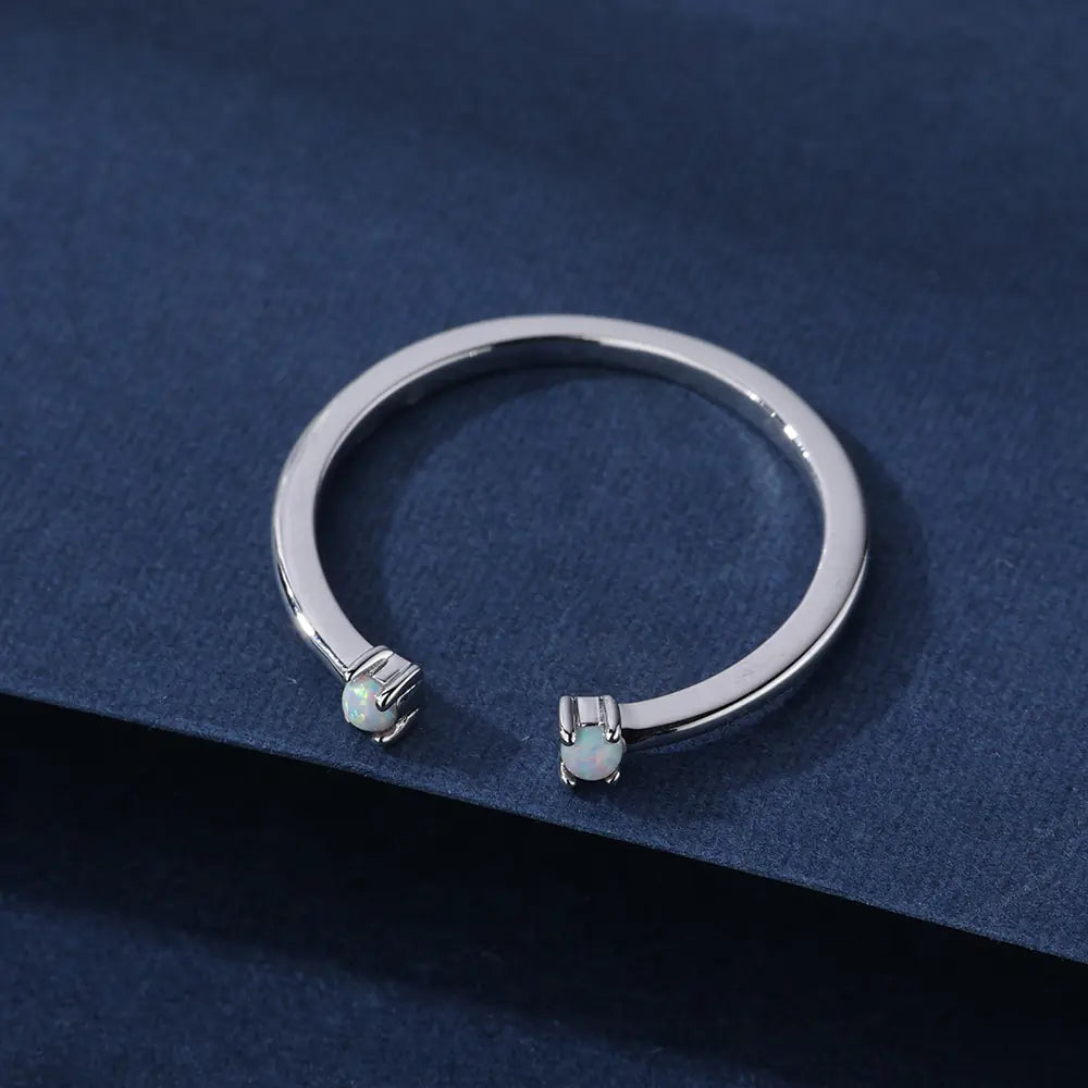Luxury Dainty Adjustable Moonstone Opal Ring