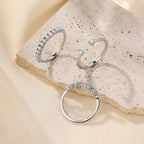 Luxury Dainty Moonstone Opal Eternity Ring