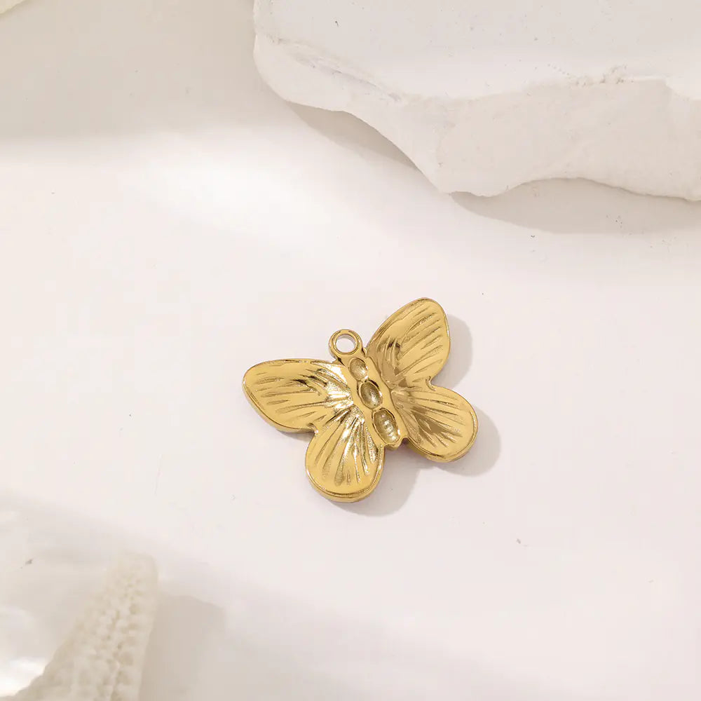 Stainless Steel Butterfly Pendant Necklace