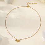 Stainless Steel Bow Knot Pendant Necklace