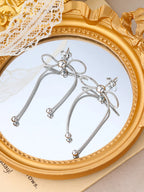 Stainless Steel Bow Knot Earrings Fashionable Gift