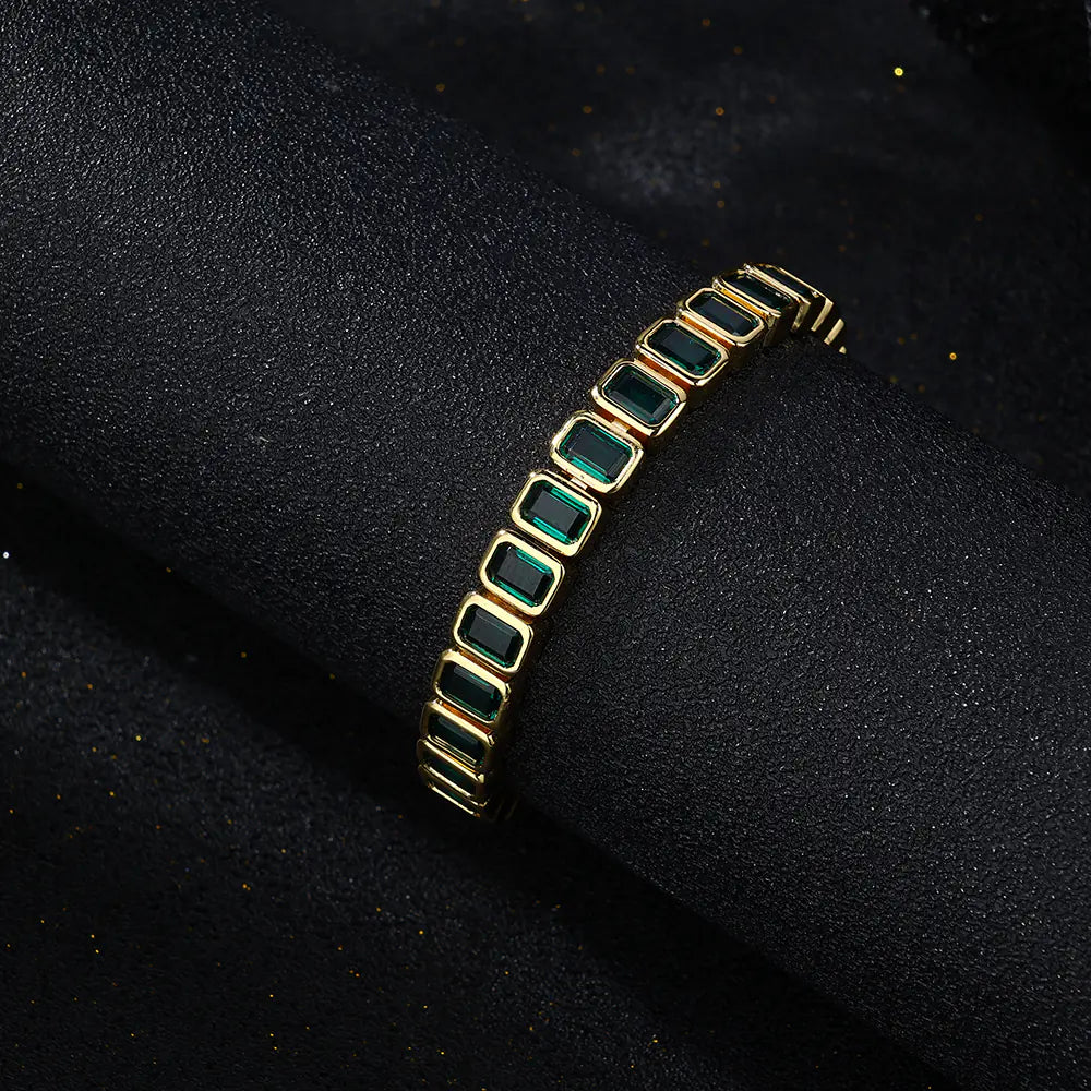 2025 Colorful cz baguette bracelet