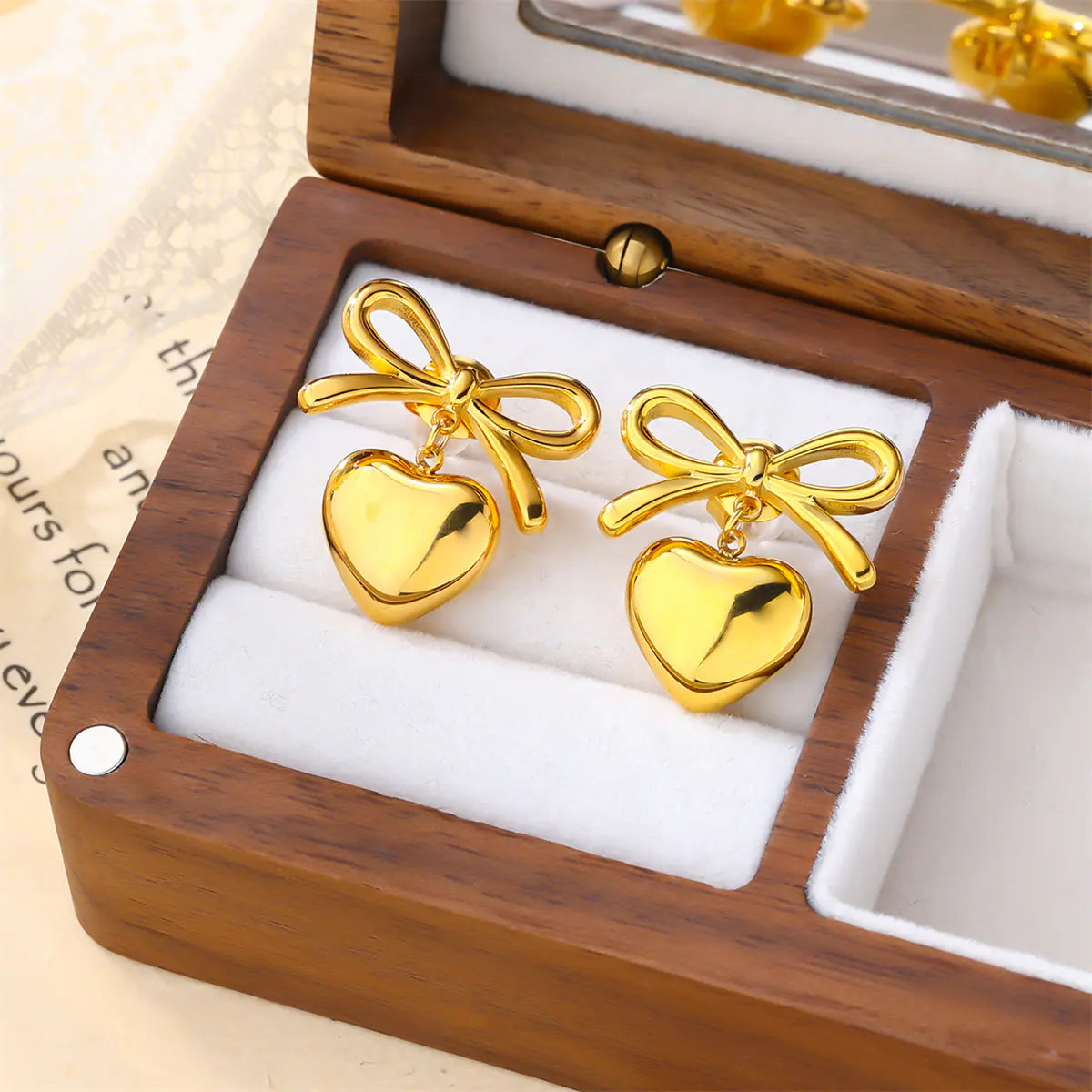 Fashion Gold Plated Glossy round Square Stud Earrings