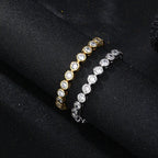 Round Bezel Setting Tennis Bracelet