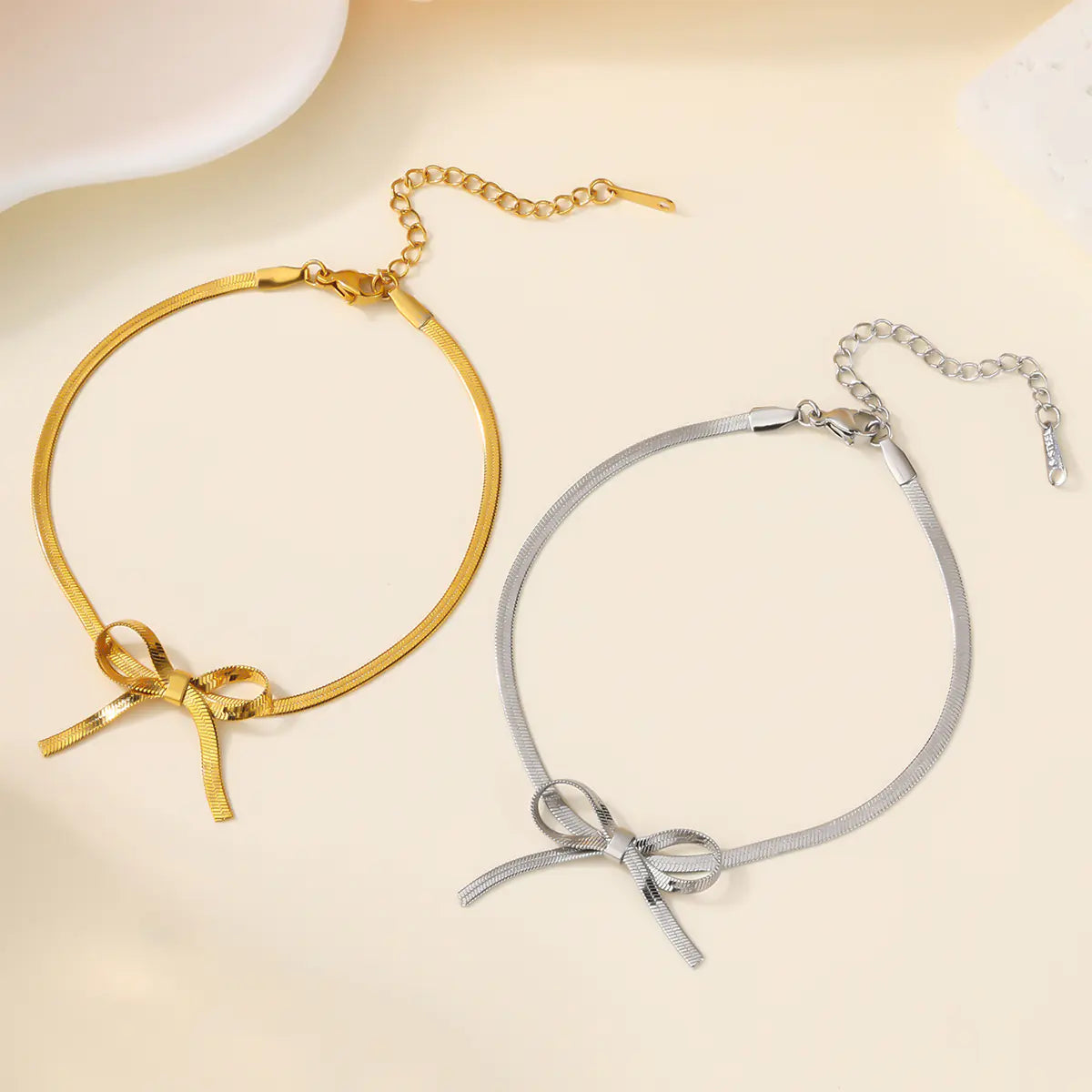Stainless Steel Snake Butterfly Bow Ajustable Ankle