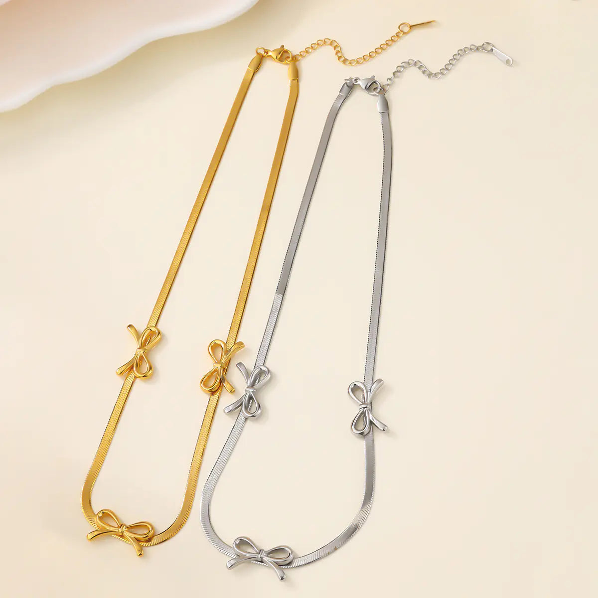 316L Stainless Steel Butterfly Bow Necklaces
