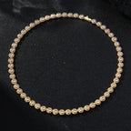 Cluster Bezel Setting Tennis Necklace