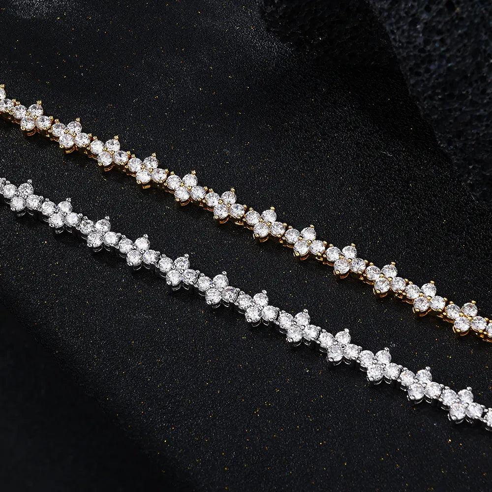 Plum blossom tennis chain