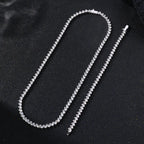 5mm Slanted Waterdrop Tennis Chain Necklace