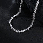 5mm Slanted Waterdrop Tennis Chain Necklace