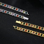 Colorful Rectangular Tennis Chain