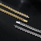 Round Bezel Setting Tennis Bracelet