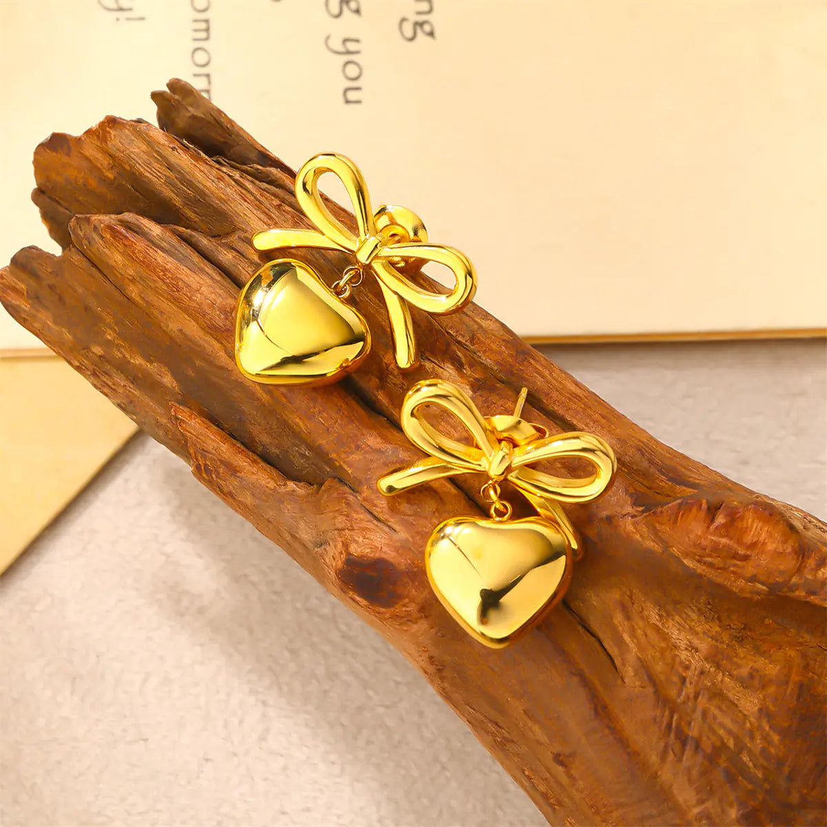 Fashion Gold Plated Glossy round Square Stud Earrings