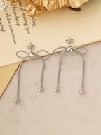 Stainless Steel Bow Knot Earrings Fashionable Gift