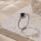 Luxury Dainty Adjustable 925 Silver Opal Ring