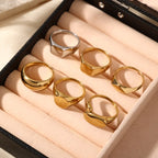 18k Gold-plated Stainless Steel Circle Plain Rings