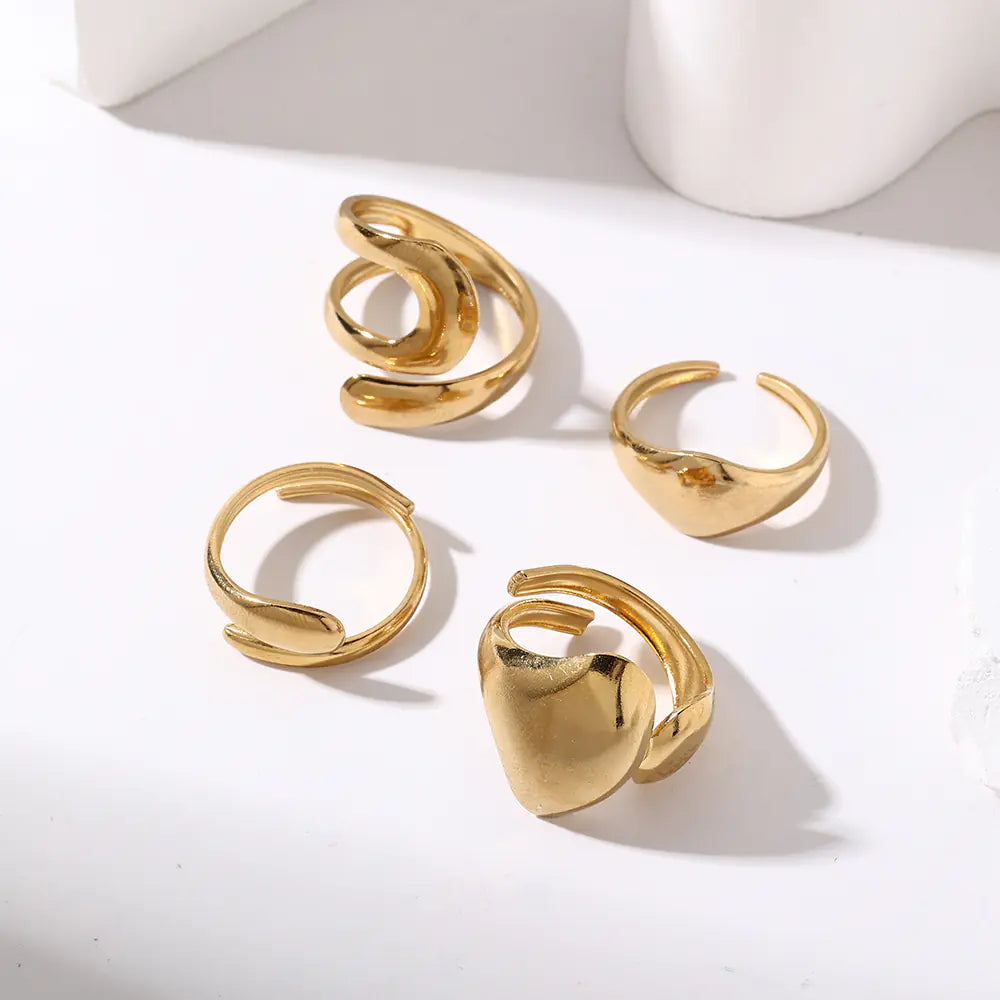 Non Tarnish Double Circle Stainless Steel Ring