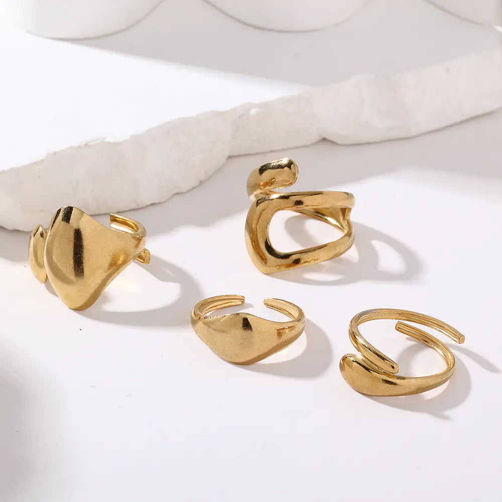 Non Tarnish Double Circle Stainless Steel Ring