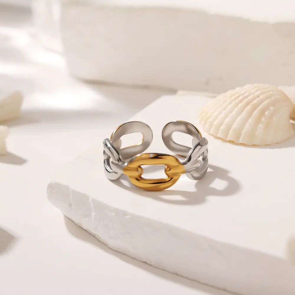 Water Resistance Stainless Steel Adjustable Ring