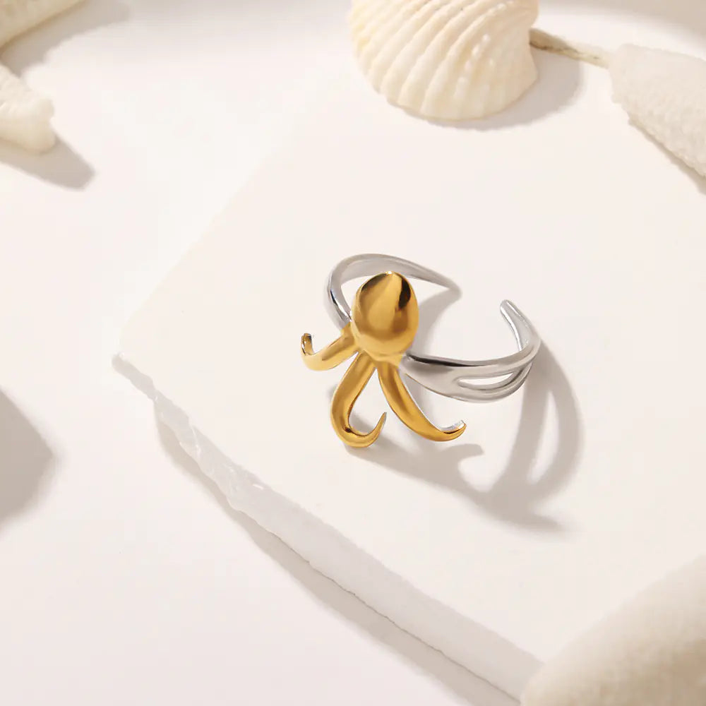 Custom Stainless Steel Octopus Design Rings