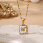 Wholesale Vintage Butterfly Pendant Necklace Square