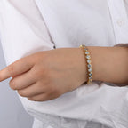 Round Bezel Setting Tennis Bracelet