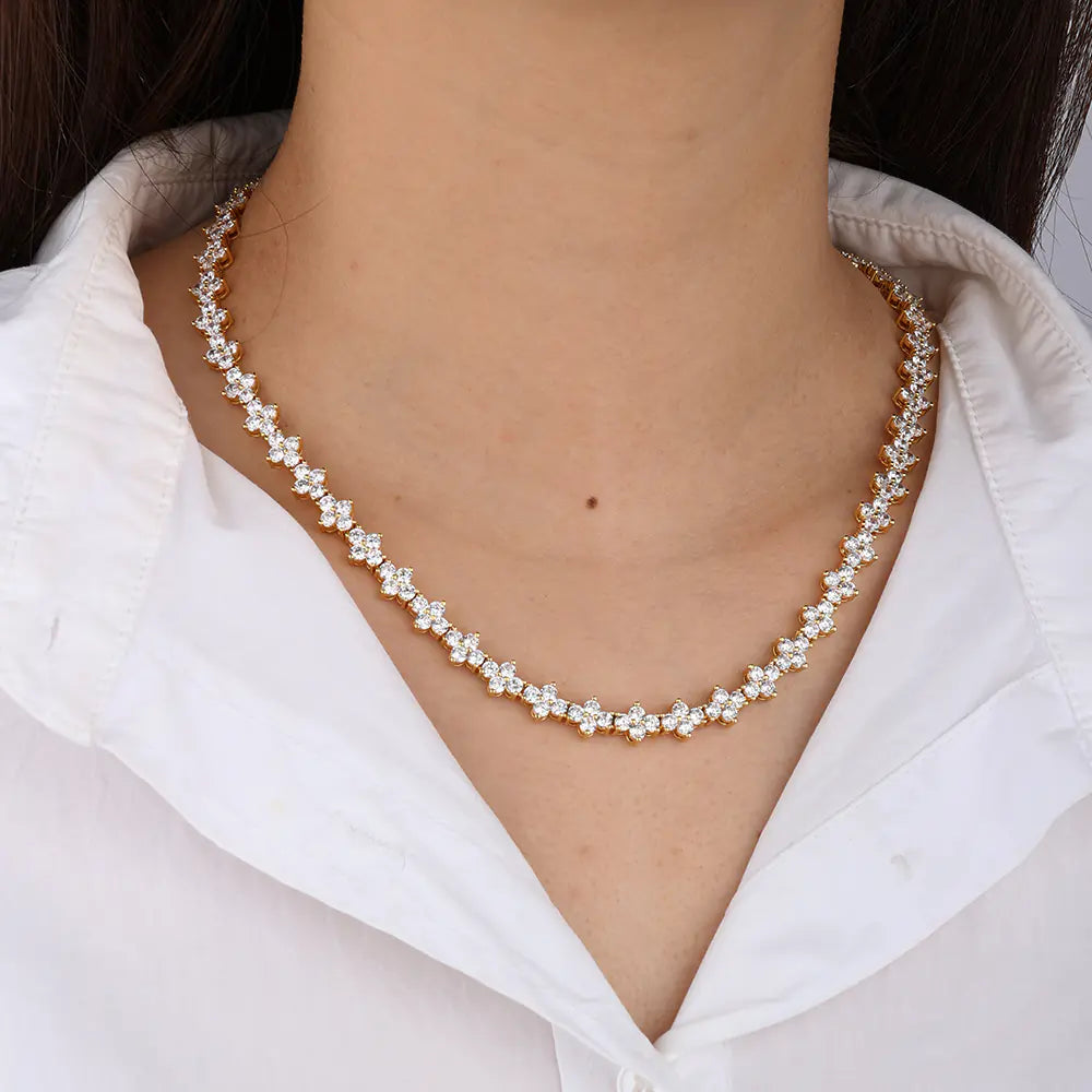 Plum blossom tennis chain