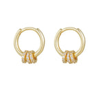 Light Luxury 925 Silver CZ Hoop Earrings