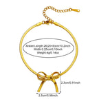 Stainless Steel Snake Butterfly Bow Ajustable Ankle
